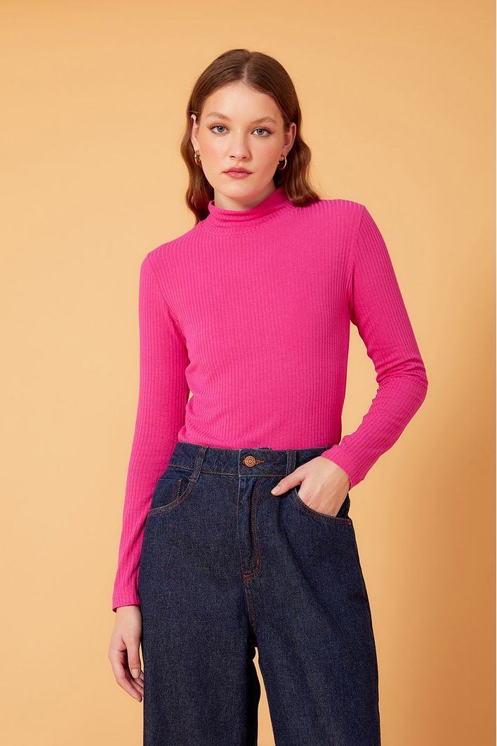 Blusa Gola Rolê Canelada