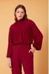 Camisa Crepe Gola Alta