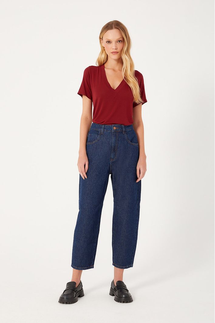 T-shirt Básica Malha Tricot