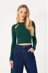 Blusa Cropped Ombro Vazado