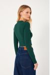 Blusa Cropped Ombro Vazado