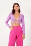 Blusa Canelada Amarrações