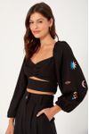 Blusa Linho Bordado Mystic