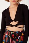 Blusa Canelada Amarrações