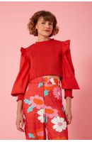 Blusa Lastex Manga Longa
