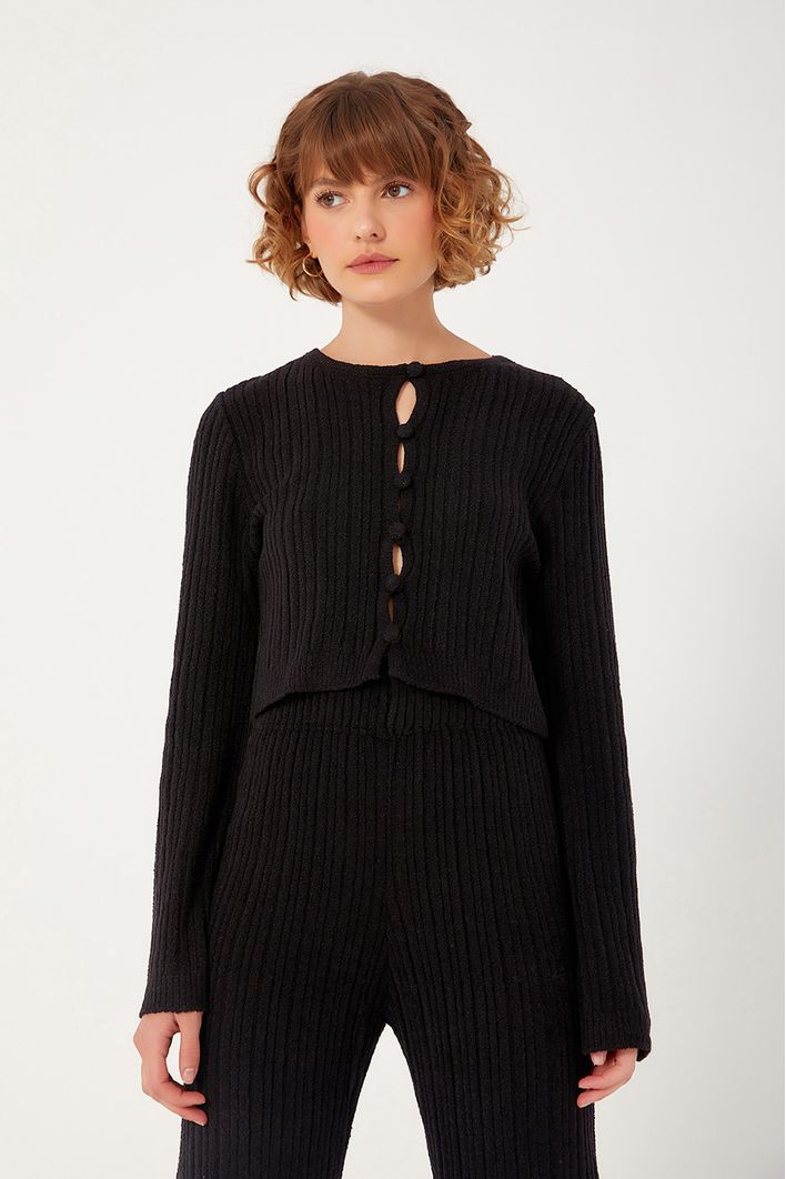 Blusa Tricot Frente Vazada