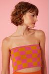 Top Tricot Jacquard Xadrezinho