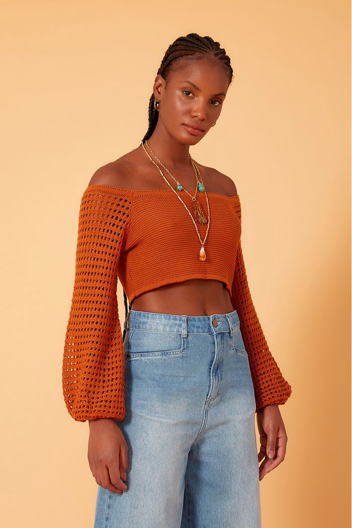 Blusa Tricot Manga Furinhos