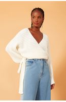 Blusa Tricot Transpassada