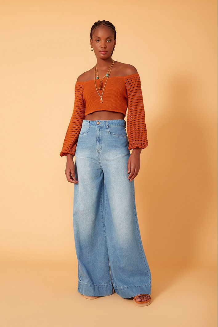 Blusa Tricot Manga Furinhos