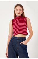 Blusa Tricot Bicolor