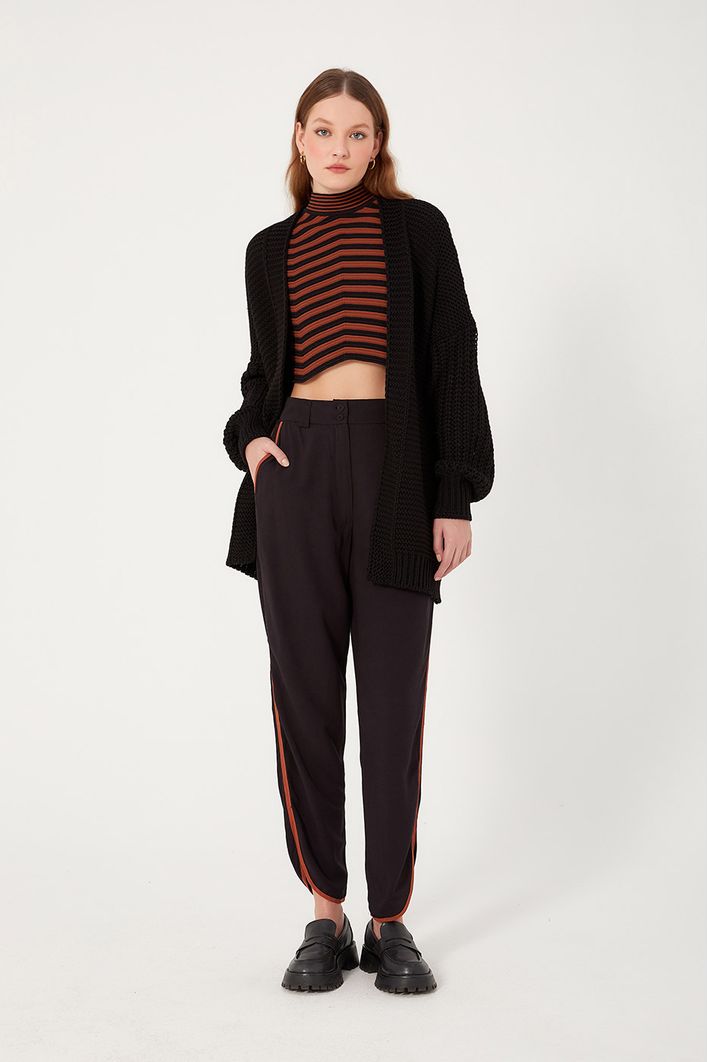 Blusa Tricot Bicolor