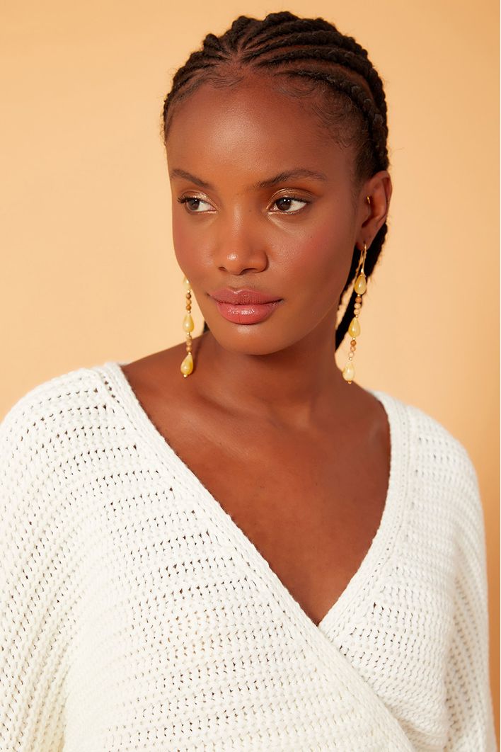 Blusa Tricot Transpassada