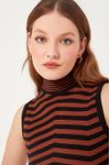 Blusa Tricot Bicolor