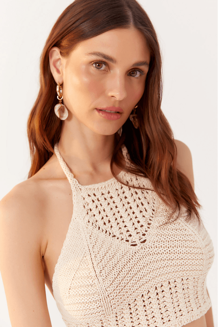 Blusa Crochê Frente Única