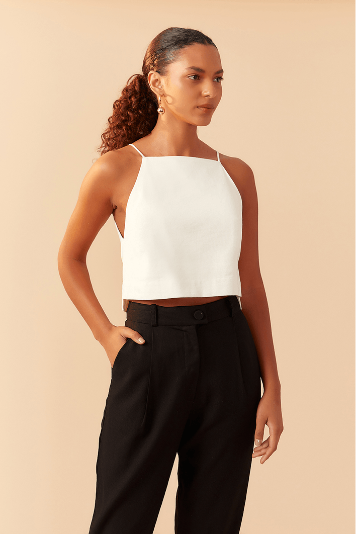 Blusa Linho Cava Reta