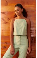 Blusa Linho Cava Reta