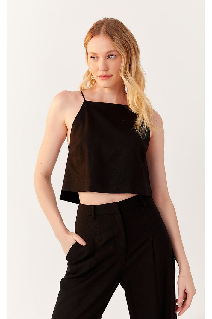 Blusa Linho Cava Reta
