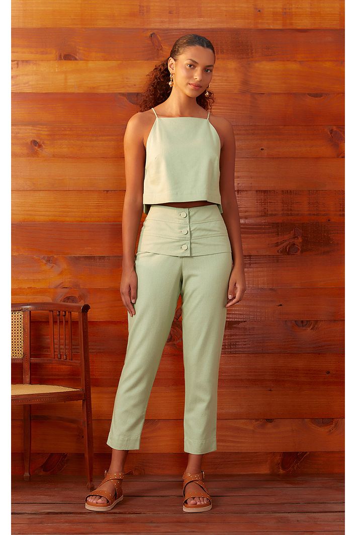 Blusa Linho Cava Reta
