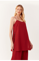 Blusa Linho Fenda Lateral