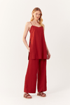 Blusa Linho Fenda Lateral