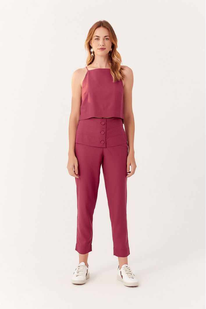 Blusa Linho Cava Reta