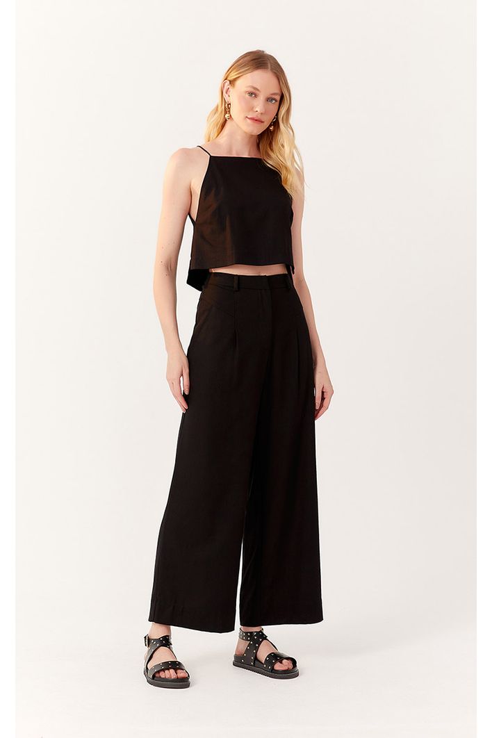 Blusa Linho Cava Reta