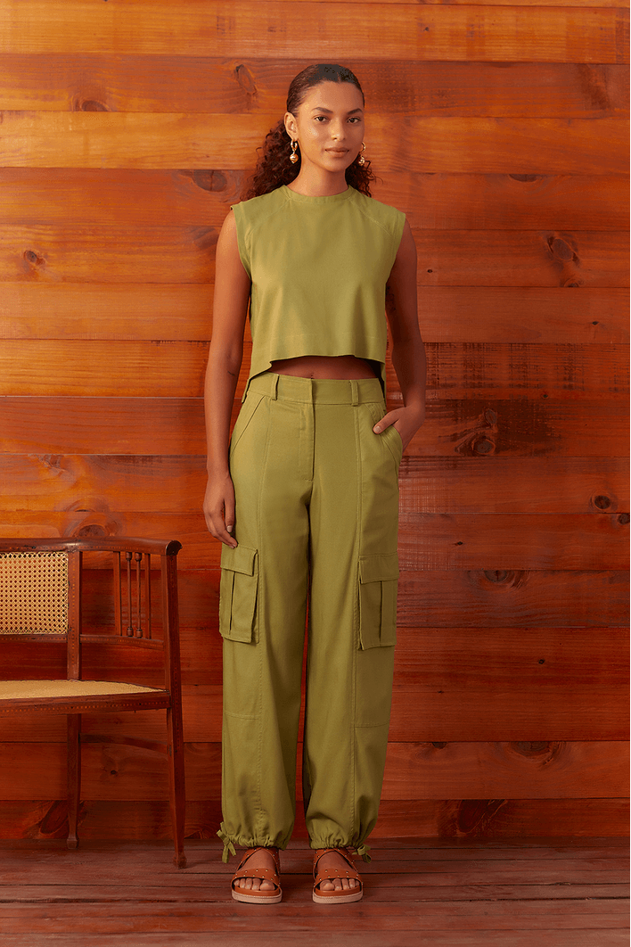 Blusa Linho Quadradinha