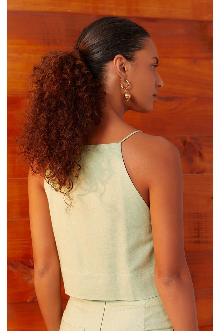 Blusa Linho Cava Reta