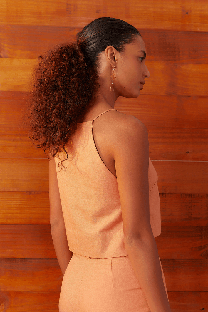 Blusa Linho Cava Reta