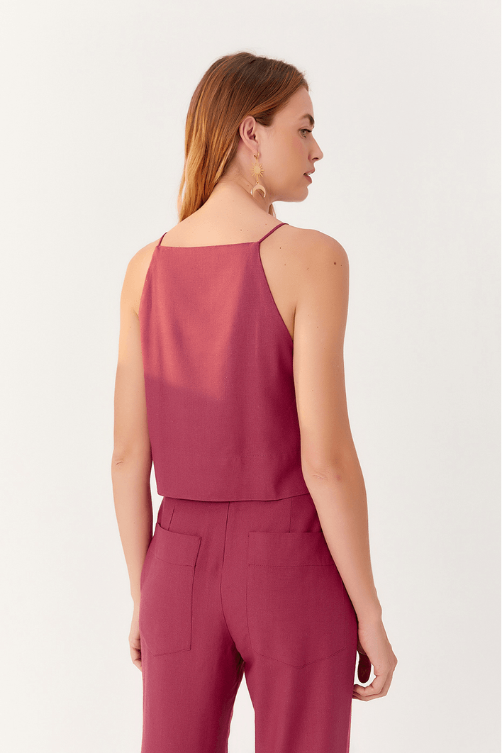Blusa Linho Cava Reta