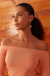 Blusa Ombro A Ombro Canelada