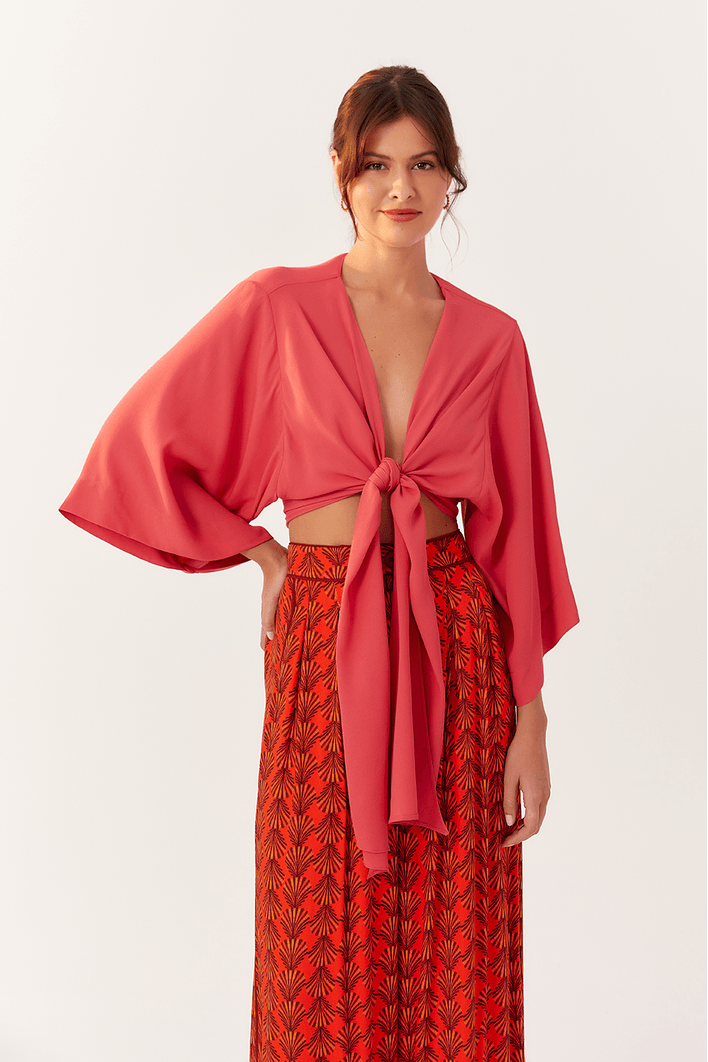 Blusa Crepe Mangão Bf