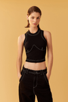 Blusa Regata Detalhe Desenho Busto