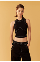 Blusa Regata Detalhe Desenho Busto