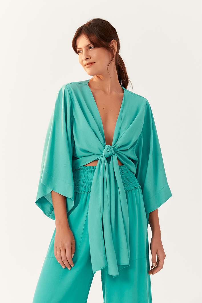 Blusa Crepe Mangão Bf