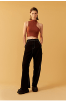 Blusa Cropped Tricot Ombro Vazado