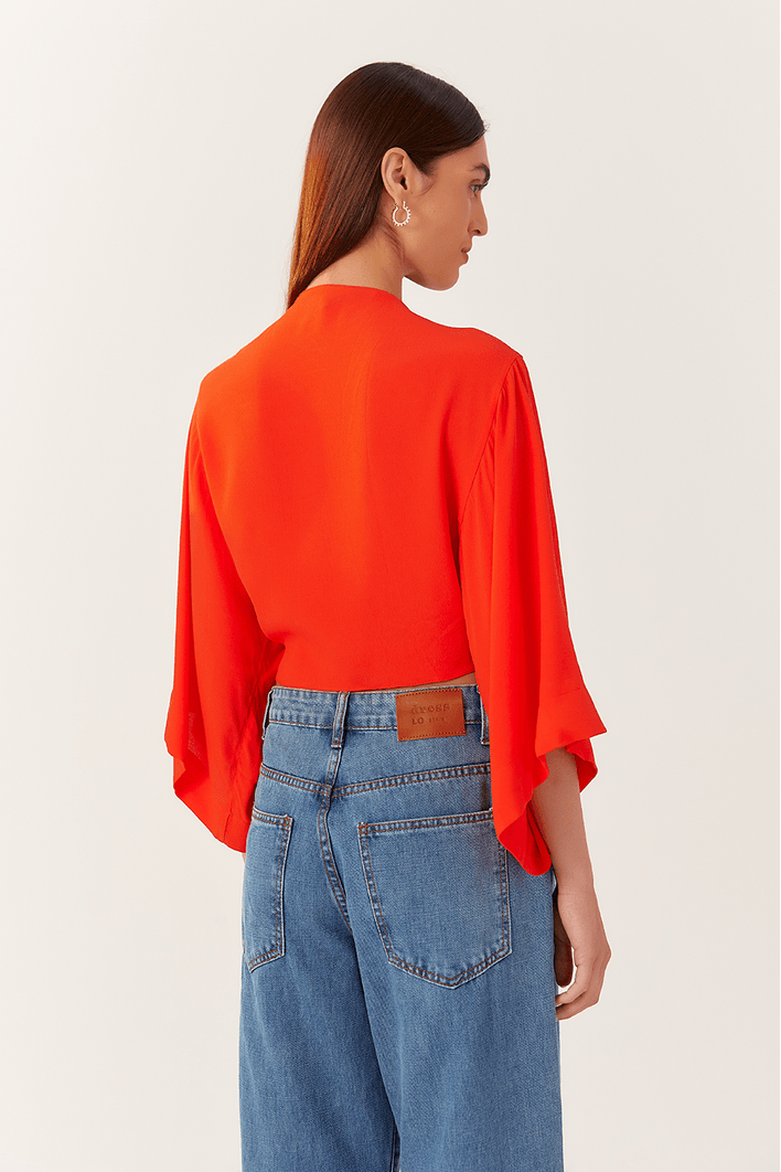 Blusa Crepe Mangão Bf
