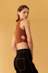 Blusa Cropped Tricot Omrbo Vazado