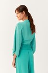 Blusa Crepe Mangão Bf