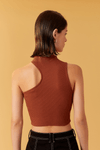 Blusa Cropped Tricot Omrbo Vazado