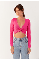 Blusa Canelada Transpasse Frente Bf
