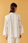 Camisa Linho Bordado Estrelas