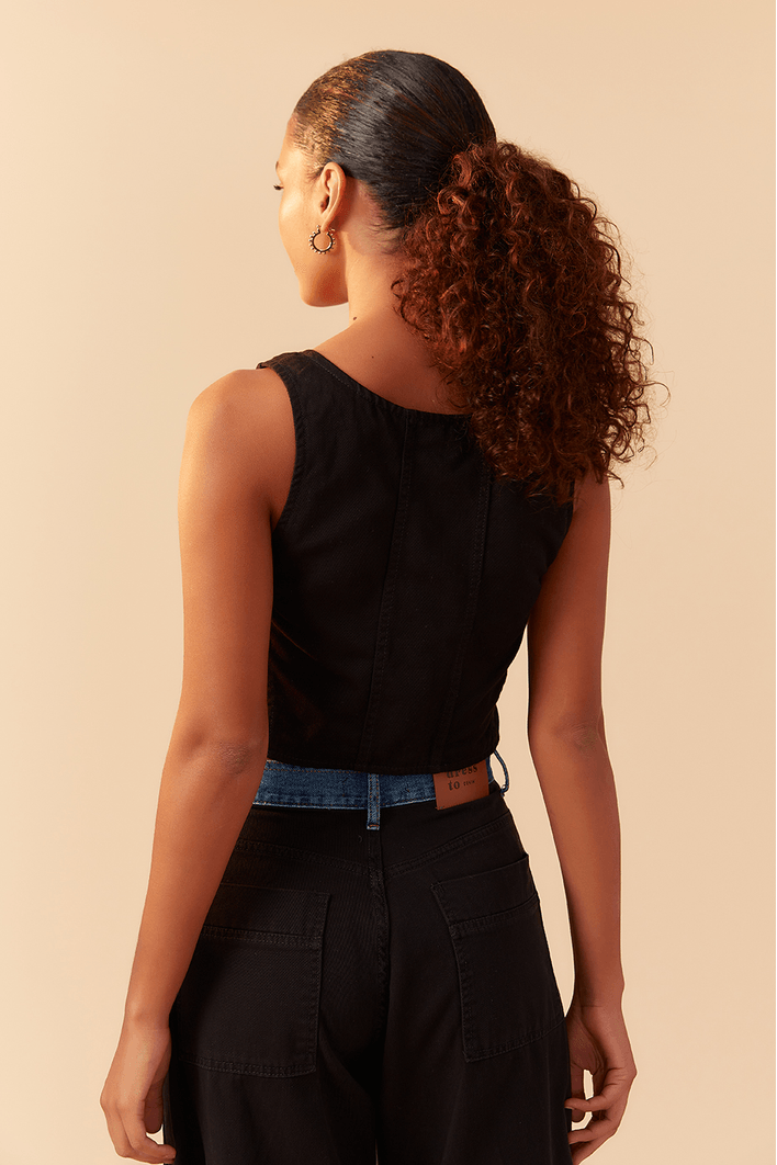 Blusa Sarja Colete