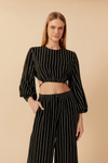 Blusa Listras Amarração Cintura