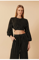 Blusa Listras Amarração Cintura