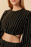 Blusa Listras Amarração Cintura