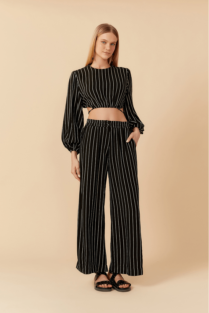 Blusa Listras Amarração Cintura