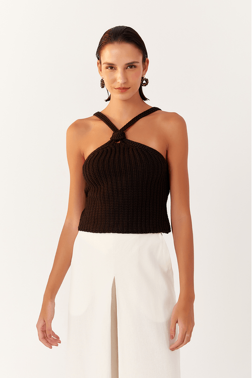 Blusa Tricot Detalhe Nó