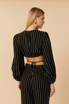 Blusa Listras Amarração Cintura